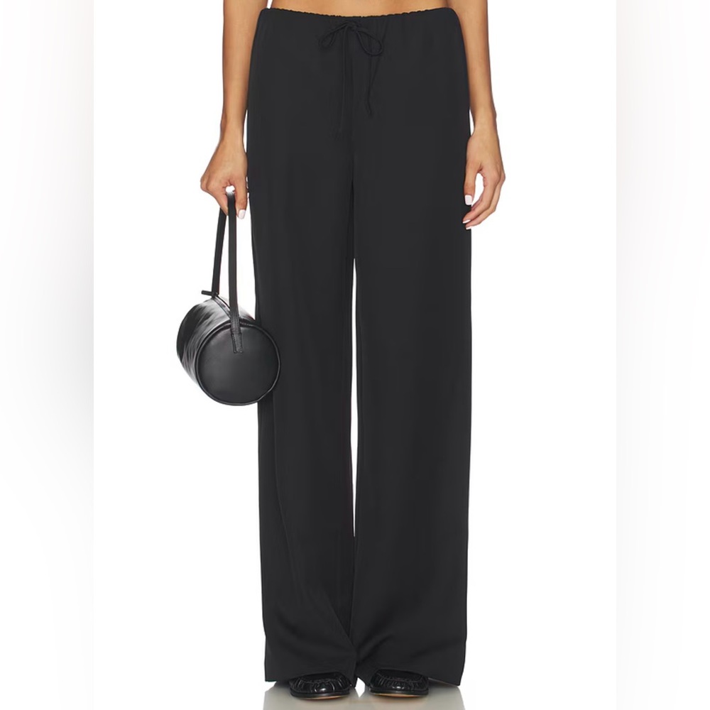 New Revolve ALL THE WAYS Louisa black low rise drawstring pants